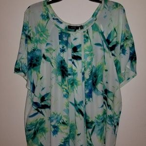 Short sleeve green blouse